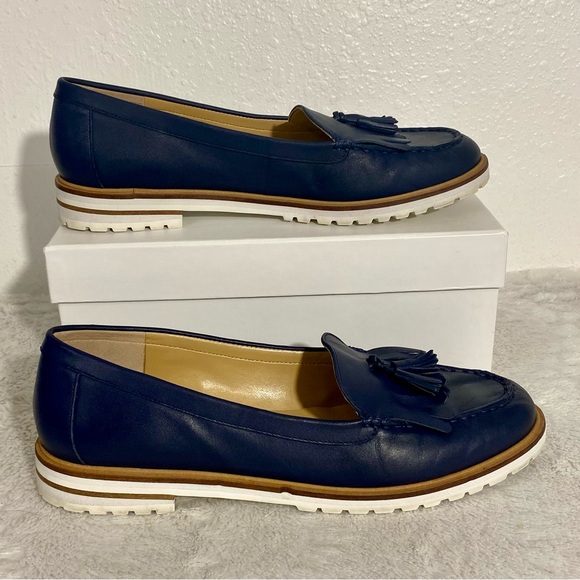 Talbots Navy Blue Leather Loafers Women’s Size 9.5M - Picture 3 of 9